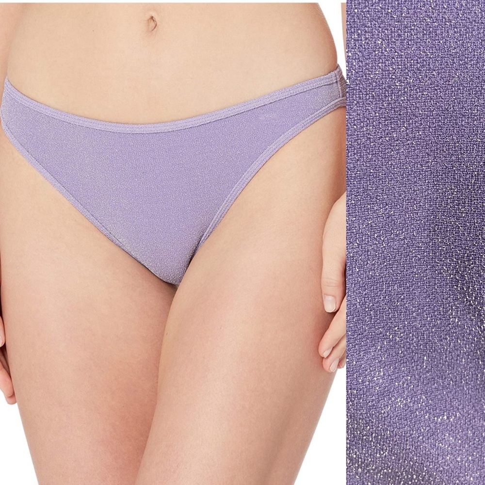 NWT RAMY BROOK Bikini Sparkle Isla Bikini Bottom Violet Size Small